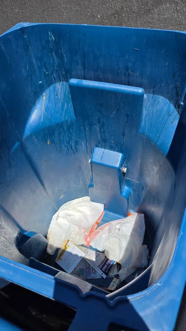 Before — trash can cleaned by Fresh Home Services